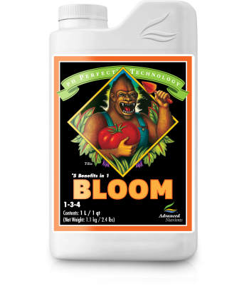 Envase de Bloom Ph Perfect, para un correcto desarrollo de las plantas.