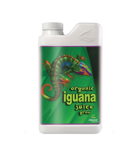 Botella de Organic Iguana Juice Grow, para la fase de crecimiento.