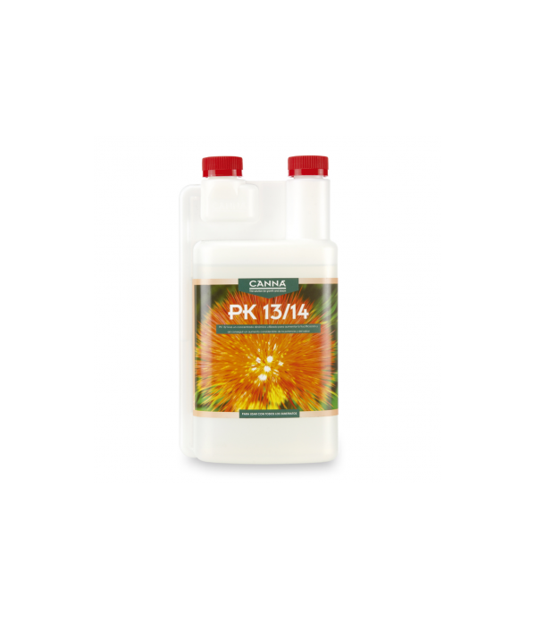 Envase de fertilizante PK 13-14 de Canna.