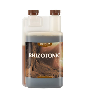 Envase de estimulador natural de raíces Bio Rhizotonic.