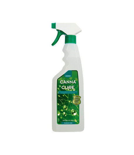 Envases de producto Canna Cure, para proteger de plagas y enfermedades.