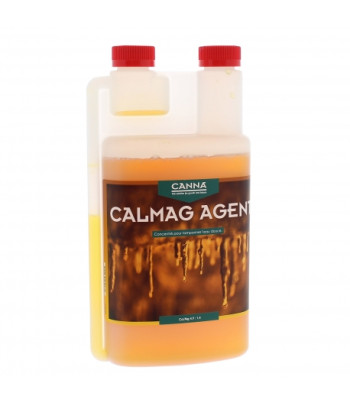 Envase de Calmag Agent, para mejorar el agua de riego.