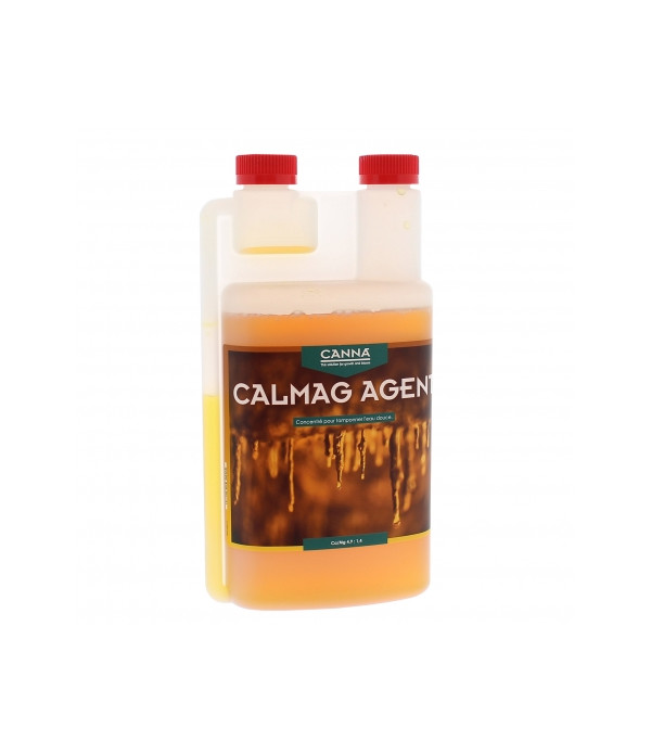 Envase de Calmag Agent, para mejorar el agua de riego.